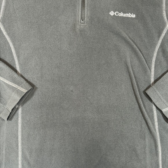 Columbia Fleece 1/4 Zip Medium Gray Pullover Outdoors Sweater Long sleeve - Picture 5 of 10